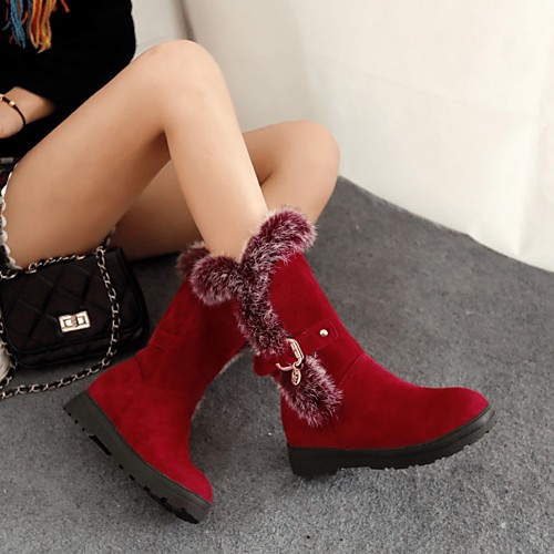 Women's Boots Flat Heel Round Toe Feather / Buckle Rabbit Fur / Suede Mid-Calf Boots Casual / Minimalism Spring & Fall / Fall & Winter Black / Red
Women's Boots Flat Heel Round Toe Feather / Buckle Rabbit Fur / Suede Mid-Calf Boots Casual / Minimalism Spring & Fall / Fall & Winter Black / Red