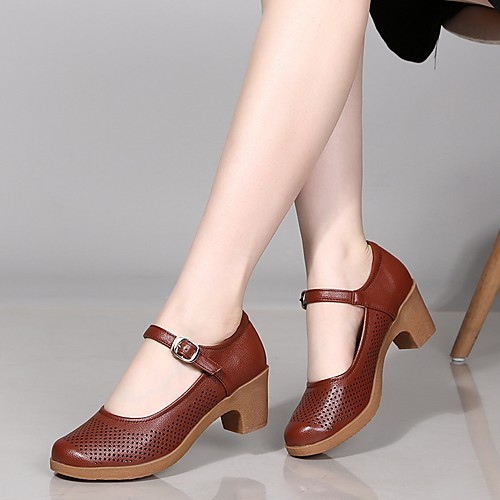 Women's Heels Chunky Heel Round Toe Synthetics Spring & Summer Black / Brown / White
Women's Heels Chunky Heel Round Toe Synthetics Spring & Summer Black / Brown / White