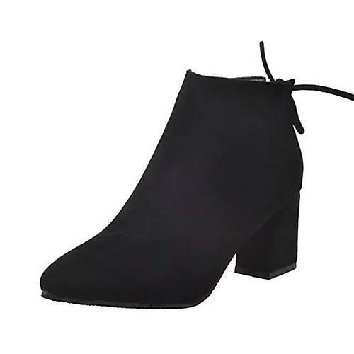 Women's Boots Chunky Heel Pointed Toe PU Booties / Ankle Boots Minimalism Fall Black / Brown
Women's Boots Chunky Heel Pointed Toe PU Booties / Ankle Boots Minimalism Fall Black / Brown