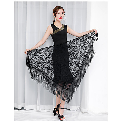 Latin Dance Dresses Women's Training / Performance Tulle / Ice Silk Pleats Sleeveless High Dress / Waist Accessory
Latin Dance Dresses Women's Training / Performance Tulle / Ice Silk Pleats Sleeveless High Dress / Waist Accessory