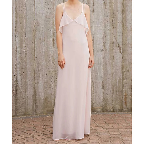 A-Line Spaghetti Strap Floor Length Chiffon Bridesmaid Dress with Pleats by LAN TING Express
A-Line Spaghetti Strap Floor Length Chiffon Bridesmaid Dress with Pleats by LAN TING Express