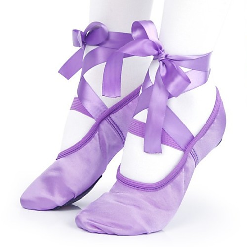 Women's Dance Shoes Satin Ballet Shoes Flat Flat Heel Customizable Purple / Almond / Red
Women's Dance Shoes Satin Ballet Shoes Flat Flat Heel Customizable Purple / Almond / Red