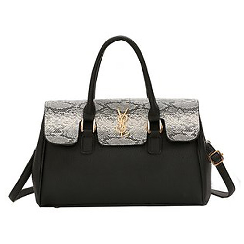 Women's Buttons PU Top Handle Bag Color Block Black / Brown / Purple / Snakeskin
Women's Buttons PU Top Handle Bag Color Block Black / Brown / Purple / Snakeskin