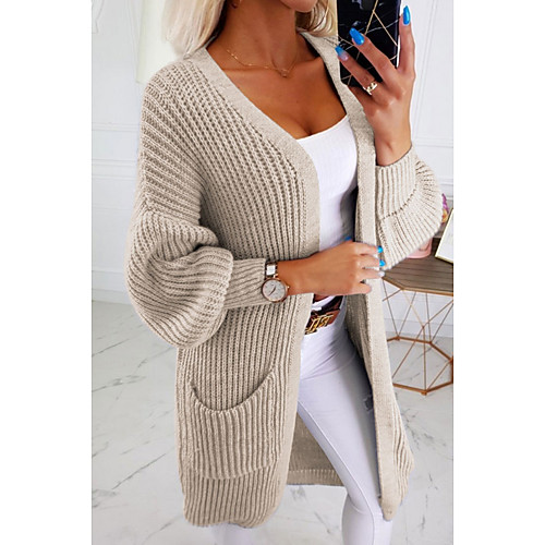 Women's Solid Colored Long Sleeve Cardigan, V Neck Blushing Pink / Gray / Khaki S / M / L
Women's Solid Colored Long Sleeve Cardigan, V Neck Blushing Pink / Gray / Khaki S / M / L