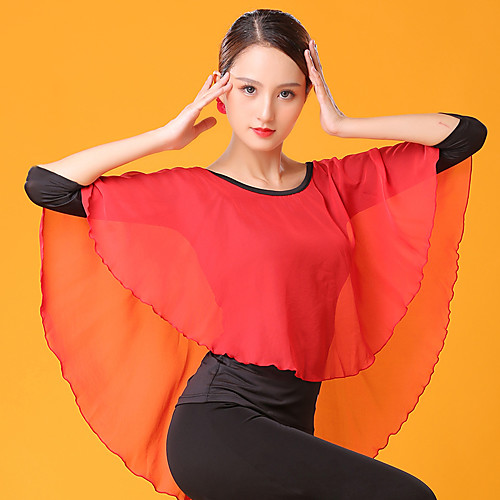 Ballroom Dance Tops Women's Performance Ice Silk Ruching / Split Joint Half Sleeve Top
Ballroom Dance Tops Women's Performance Ice Silk Ruching / Split Joint Half Sleeve Top