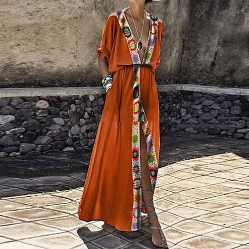 Women's Daily Formal Boho Sheath Dress - Color Block Purple Orange Navy Blue M L XL XXL
Women's Daily Formal Boho Sheath Dress - Color Block Purple Orange Navy Blue M L XL XXL