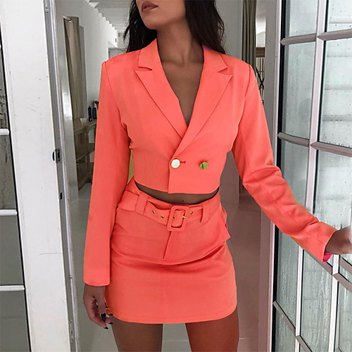 Women's Basic Bodycon Sheath Two Piece Dress - Solid Colored Blushing Pink Orange S M L
Women's Basic Bodycon Sheath Two Piece Dress - Solid Colored Blushing Pink Orange S M L