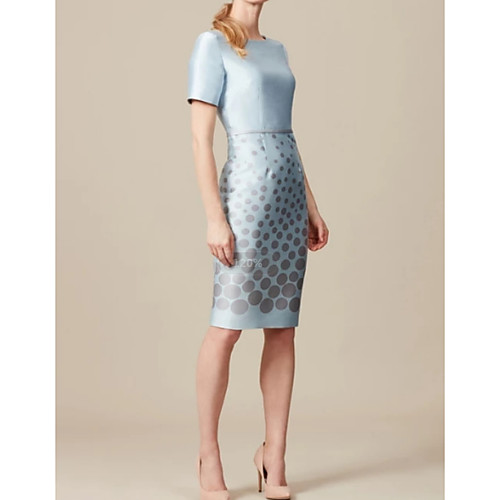 A-Line Jewel Neck Knee Length Satin Mother of the Bride Dress with Ruching by LAN TING Express
A-Line Jewel Neck Knee Length Satin Mother of the Bride Dress with Ruching by LAN TING Express