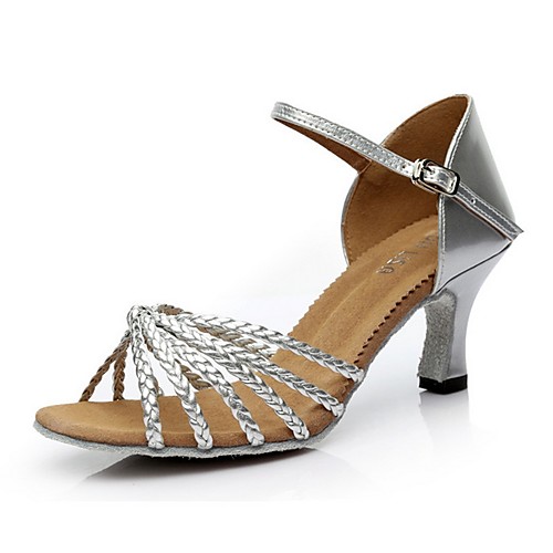 Women's Dance Shoes PU Latin Shoes Heel Flared Heel Gold / Silver / Performance / Leather
Women's Dance Shoes PU Latin Shoes Heel Flared Heel Gold / Silver / Performance / Leather