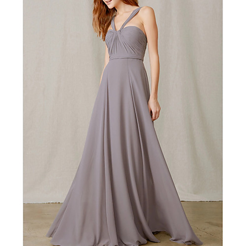 A-Line Halter Neck Floor Length Chiffon Bridesmaid Dress with Pleats by LAN TING Express
A-Line Halter Neck Floor Length Chiffon Bridesmaid Dress with Pleats by LAN TING Express