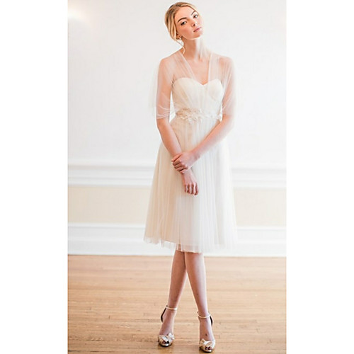 A-Line V Neck Knee Length Tulle Bridesmaid Dress with Sash / Ribbon by LAN TING Express
A-Line V Neck Knee Length Tulle Bridesmaid Dress with Sash / Ribbon by LAN TING Express
