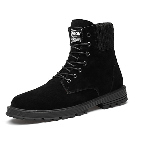 Men's Combat Boots Suede Fall & Winter British Boots Walking Shoes Warm Booties / Ankle Boots Black / Black / Gold
Men's Combat Boots Suede Fall & Winter British Boots Walking Shoes Warm Booties / Ankle Boots Black / Black / Gold