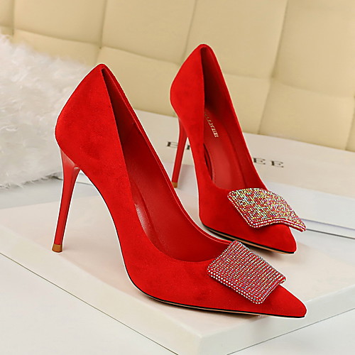 Women's Heels Stiletto Heel Pointed Toe Rhinestone Suede Vintage / Minimalism Spring & Fall / Fall & Winter Black / Yellow / Green / Party & Evening
Women's Heels Stiletto Heel Pointed Toe Rhinestone Suede Vintage / Minimalism Spring & Fall / Fall & Winter Black / Yellow / Green / Party & Evening
