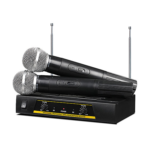 MV-288 Wireless Microphone System Machine with VHF Dual Channel Handheld Karaoke Microphone Mini Portable Singing Mixer Cordless Mic
MV-288 Wireless Microphone System Machine with VHF Dual Channel Handheld Karaoke Microphone Mini Portable Singing Mixer Cordless Mic