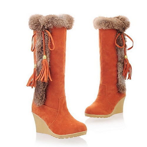 Women's Boots Snow Boots Wedge Heel Round Toe Suede Mid-Calf Boots Fall & Winter Black / Brown / Orange
Women's Boots Snow Boots Wedge Heel Round Toe Suede Mid-Calf Boots Fall & Winter Black / Brown / Orange