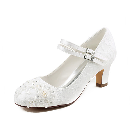 Women's Wedding Shoes Chunky Heel Round Toe Rhinestone / Pearl Satin Spring & Fall / Summer Ivory / Party & Evening
Women's Wedding Shoes Chunky Heel Round Toe Rhinestone / Pearl Satin Spring & Fall / Summer Ivory / Party & Evening