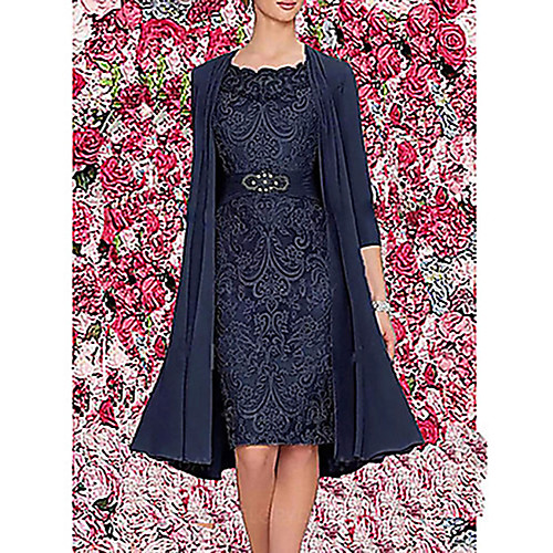 Women's Elegant For Mother / Mom Two Piece Dress - Solid Colored Lace Spring Wine Blue Gray M L XL XXL / Slim
Women's Elegant For Mother / Mom Two Piece Dress - Solid Colored Lace Spring Wine Blue Gray M L XL XXL / Slim