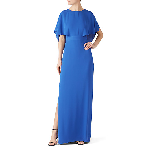Sheath / Column Jewel Neck Floor Length Chiffon Formal Evening Dress with Split Front by LAN TING Express
Sheath / Column Jewel Neck Floor Length Chiffon Formal Evening Dress with Split Front by LAN TING Express