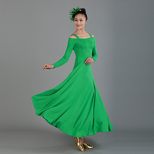 Ballroom Dance Dresses Women's Performance Milk Fiber Split Joint Long Sleeve Natural Dress
Ballroom Dance Dresses Women's Performance Milk Fiber Split Joint Long Sleeve Natural Dress