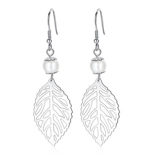 Women's Drop Earrings Hollow Out Leaf Trendy Fashion Imitation Pearl Earrings Jewelry Silver For Party Gift Daily 1 Pair
Women's Drop Earrings Hollow Out Leaf Trendy Fashion Imitation Pearl Earrings Jewelry Silver For Party Gift Daily 1 Pair