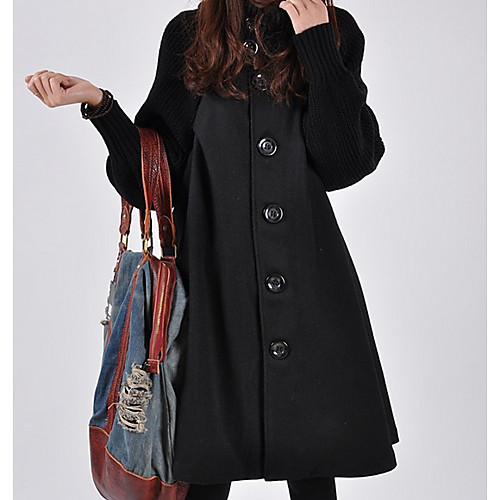 Women's Daily Winter Long Coat, Solid Colored Turtleneck Long Sleeve Polyester Black / Red / Gray
Women's Daily Winter Long Coat, Solid Colored Turtleneck Long Sleeve Polyester Black / Red / Gray