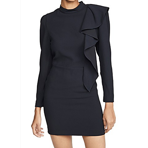 Sheath / Column High Neck Short / Mini Polyester Mother of the Bride Dress with Ruching / Ruffles by LAN TING Express
Sheath / Column High Neck Short / Mini Polyester Mother of the Bride Dress with Ruching / Ruffles by LAN TING Express