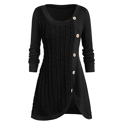 Women's Solid Colored Long Sleeve Plus Size Pullover Sweater Jumper, Round Fall Cotton Black / Wine / Purple L / XL / XXL
Women's Solid Colored Long Sleeve Plus Size Pullover Sweater Jumper, Round Fall Cotton Black / Wine / Purple L / XL / XXL