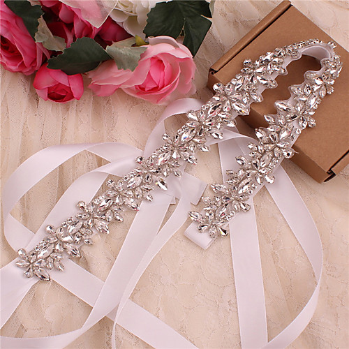 Satin / Tulle Wedding / Party / Evening Sash With Appliques / Belt / Crystals / Rhinestones Women's Sashes
Satin / Tulle Wedding / Party / Evening Sash With Appliques / Belt / Crystals / Rhinestones Women's Sashes