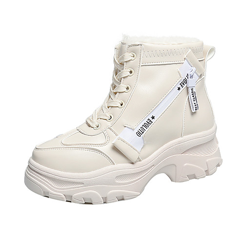 Women's Boots Creepers Round Toe PU Booties / Ankle Boots Casual / Chinoiserie Winter Black / White / Slogan
Women's Boots Creepers Round Toe PU Booties / Ankle Boots Casual / Chinoiserie Winter Black / White / Slogan