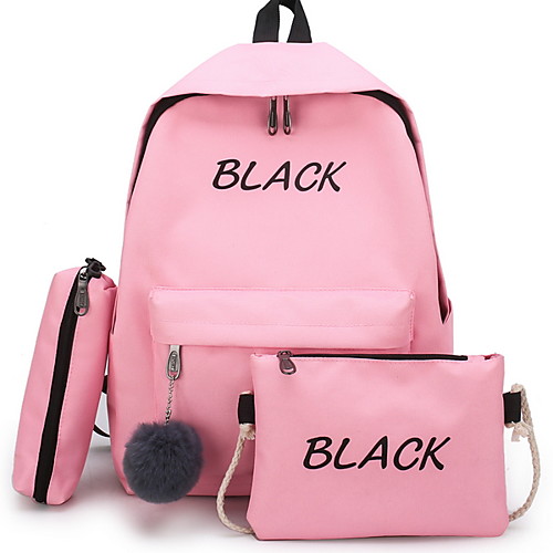 Women's Zipper Nylon Bag Set Solid Color 3 Pcs Purse Set Black / Blushing Pink / Green
Women's Zipper Nylon Bag Set Solid Color 3 Pcs Purse Set Black / Blushing Pink / Green