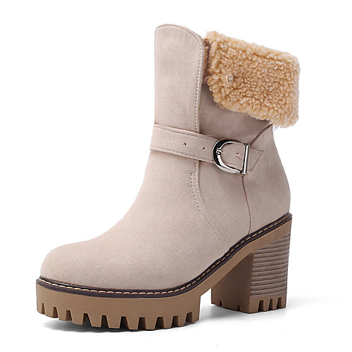 Women's Boots Chunky Heel Round Toe Suede Fall & Winter Black / Almond / Green
Women's Boots Chunky Heel Round Toe Suede Fall & Winter Black / Almond / Green