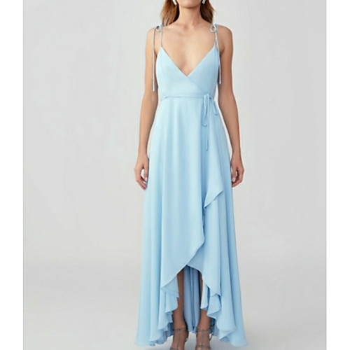 A-Line Spaghetti Strap Asymmetrical Chiffon Bridesmaid Dress with Pleats by LAN TING Express
A-Line Spaghetti Strap Asymmetrical Chiffon Bridesmaid Dress with Pleats by LAN TING Express