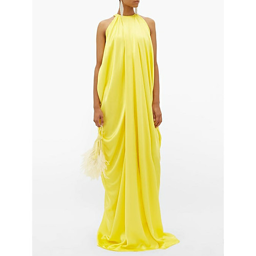 Sheath / Column Halter Neck Sweep / Brush Train Chiffon Formal Evening Dress with Feathers / Fur / Pleats by LAN TING Express
Sheath / Column Halter Neck Sweep / Brush Train Chiffon Formal Evening Dress with Feathers / Fur / Pleats by LAN TING Express