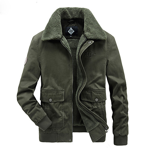 Men's Daily Fall & Winter Regular Leather Jacket, Camo / Camouflage Turndown Long Sleeve Faux Fur / PU Black / Army Green
Men's Daily Fall & Winter Regular Leather Jacket, Camo / Camouflage Turndown Long Sleeve Faux Fur / PU Black / Army Green