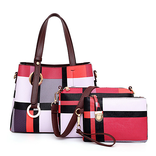 Women's Pattern / Print PU Bag Set Color Block 3 Pcs Purse Set Brown / Blushing Pink / Blue
Women's Pattern / Print PU Bag Set Color Block 3 Pcs Purse Set Brown / Blushing Pink / Blue
