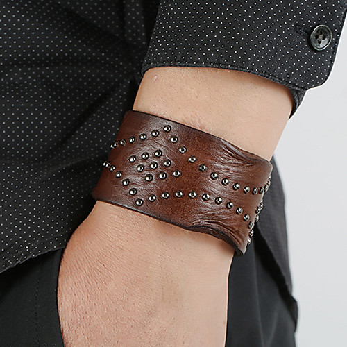 Men's Vintage Bracelet Leather Bracelet Earrings / Bracelet Vintage Style Lucky Vintage Punk Trendy Ethnic Fashion Leather Bracelet Jewelry Brown For Gift Daily School Holiday Festival
Men's Vintage Bracelet Leather Bracelet Earrings / Bracelet Vintage Style Lucky Vintage Punk Trendy Ethnic Fashion Leather Bracelet Jewelry Brown For Gift Daily School Holiday Festival