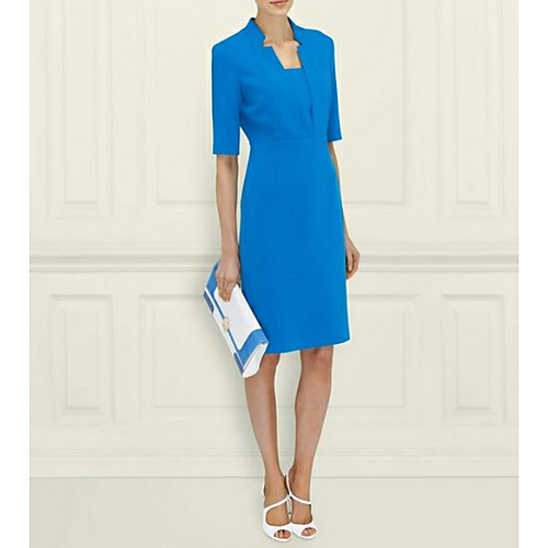Sheath / Column Square Neck Knee Length Polyester Cocktail Party Dress with by LAN TING Express
Sheath / Column Square Neck Knee Length Polyester Cocktail Party Dress with by LAN TING Express