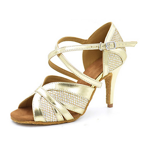 Women's Dance Shoes Synthetics Latin Shoes Splicing Heel Slim High Heel Customizable Gold
Women's Dance Shoes Synthetics Latin Shoes Splicing Heel Slim High Heel Customizable Gold