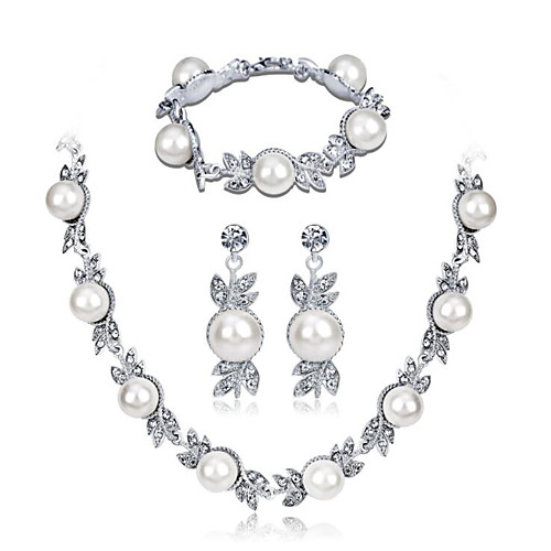 Women's White Cubic Zirconia Bridal Jewelry Sets Geometrical Flower Statement Fashion Imitation Pearl Imitation Diamond Earrings Jewelry White For Party Gift Daily Holiday 1 set
Women's White Cubic Zirconia Bridal Jewelry Sets Geometrical Flower Statement Fashion Imitation Pearl Imitation Diamond Earrings Jewelry White For Party Gift Daily Holiday 1 set
