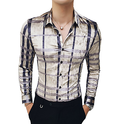 Men's Going out Club Street chic / Elegant Shirt - Geometric / Color Block / Graphic Print Gold
Men's Going out Club Street chic / Elegant Shirt - Geometric / Color Block / Graphic Print Gold