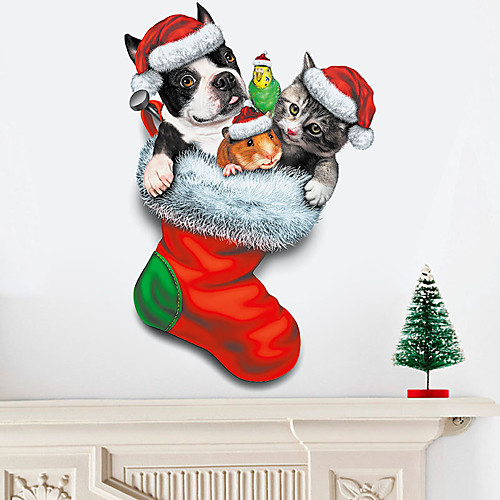 Christmas Socks Lovely Pet Animals PVC Wall Stickers - Animal Wall Stickers / Holiday Wall Stickers Animals / Christmas Decorations Living Room / Bedroom / Kitchen
Christmas Socks Lovely Pet Animals PVC Wall Stickers - Animal Wall Stickers / Holiday Wall Stickers Animals / Christmas Decorations Living Room / Bedroom / Kitchen