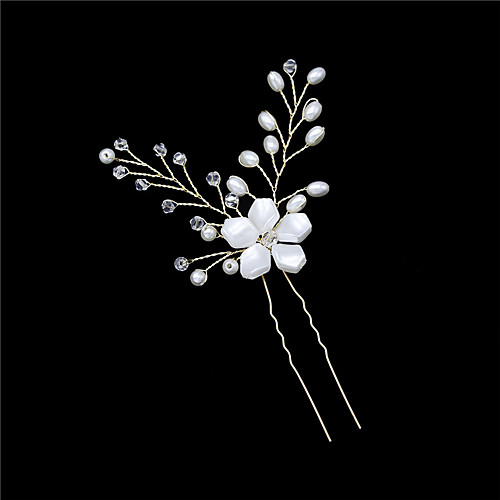 Alloy Hair Stick / Hair Accessory with Pearls / Crystal / Rhinestone / Flower 1 Piece Wedding / Daily Wear Headpiece
Alloy Hair Stick / Hair Accessory with Pearls / Crystal / Rhinestone / Flower 1 Piece Wedding / Daily Wear Headpiece