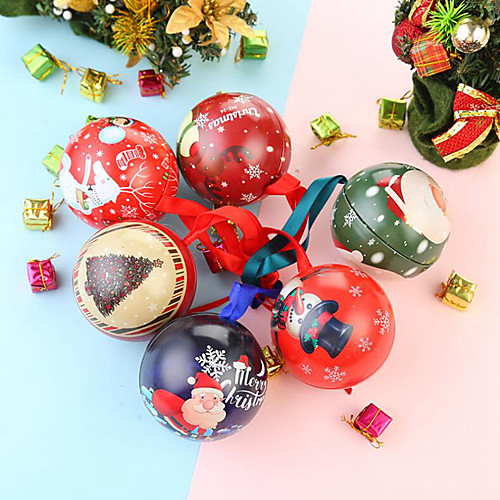 6PCS Christmas Candy Can Tinplate Round Ball Boxes Galaxy Reindeer Santa Tree Hanging Decorations Party Christmas Gift
6PCS Christmas Candy Can Tinplate Round Ball Boxes Galaxy Reindeer Santa Tree Hanging Decorations Party Christmas Gift