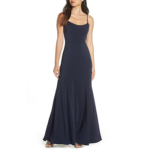 Sheath / Column Spaghetti Strap Floor Length Chiffon Formal Evening Dress with by LAN TING Express
Sheath / Column Spaghetti Strap Floor Length Chiffon Formal Evening Dress with by LAN TING Express