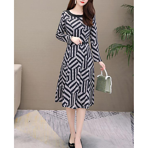 Women's Daily Wear Street chic Elegant A Line Dress - Color Block Pleated Black L XL XXL XXXL
Women's Daily Wear Street chic Elegant A Line Dress - Color Block Pleated Black L XL XXL XXXL
