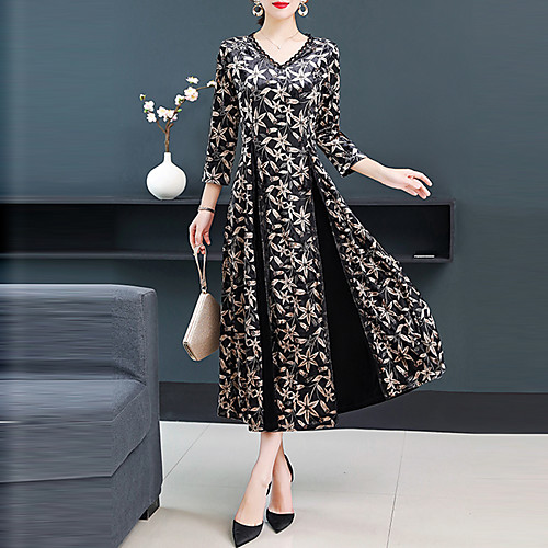 Women's Party Business Vintage Elegant Swing Dress - Floral Patchwork Print Black M L XL XXL
Women's Party Business Vintage Elegant Swing Dress - Floral Patchwork Print Black M L XL XXL