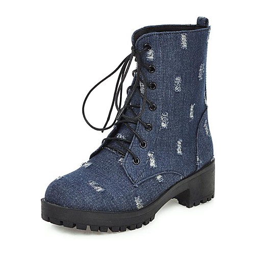 Women's Boots Chunky Heel Round Toe Denim Booties / Ankle Boots Casual / British Fall & Winter Black / Light Blue / Dark Blue
Women's Boots Chunky Heel Round Toe Denim Booties / Ankle Boots Casual / British Fall & Winter Black / Light Blue / Dark Blue
