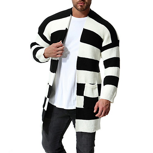 Men's Striped Long Sleeve Cardigan Sweater Jumper, V Neck Black US32 / UK32 / EU40 / US36 / UK36 / EU44 / US38 / UK38 / EU46
Men's Striped Long Sleeve Cardigan Sweater Jumper, V Neck Black US32 / UK32 / EU40 / US36 / UK36 / EU44 / US38 / UK38 / EU46