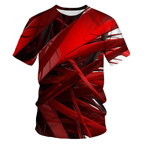 Men's Going out Street chic Plus Size T-shirt - 3D Blue & White, Pleated / Print Round Neck Wine / Short Sleeve
Men's Going out Street chic Plus Size T-shirt - 3D Blue & White, Pleated / Print Round Neck Wine / Short Sleeve