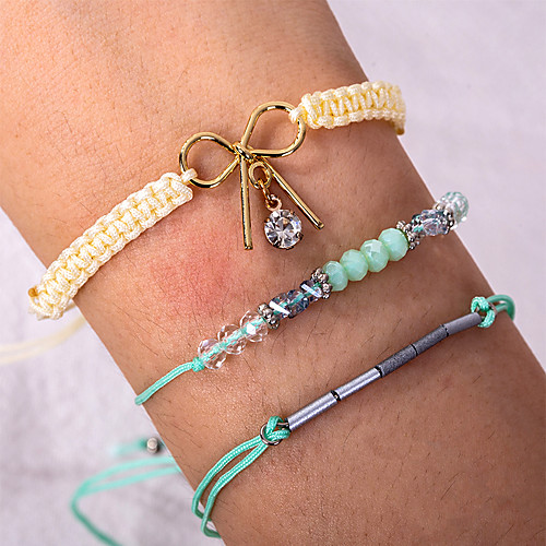 4pcs Women's Clear Vintage Bracelet Earrings / Bracelet Loom Bracelet Layered Bowknot Vintage Trendy Fashion Elegant Colorful Cord Bracelet Jewelry Green For Gift Daily Holiday Festival
4pcs Women's Clear Vintage Bracelet Earrings / Bracelet Loom Bracelet Layered Bowknot Vintage Trendy Fashion Elegant Colorful Cord Bracelet Jewelry Green For Gift Daily Holiday Festival